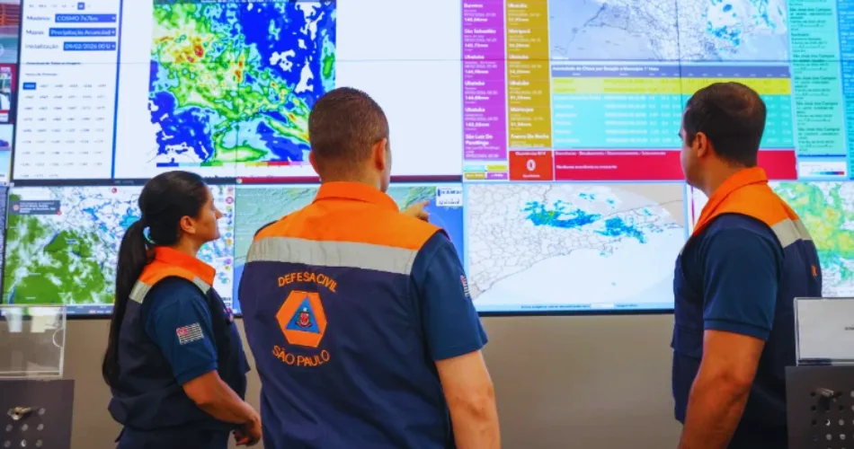 Defesa Civil de São Paulo alerta para chuva intensa nesta quinta-feira (15), com acumulados que podem chegar a 80 mm