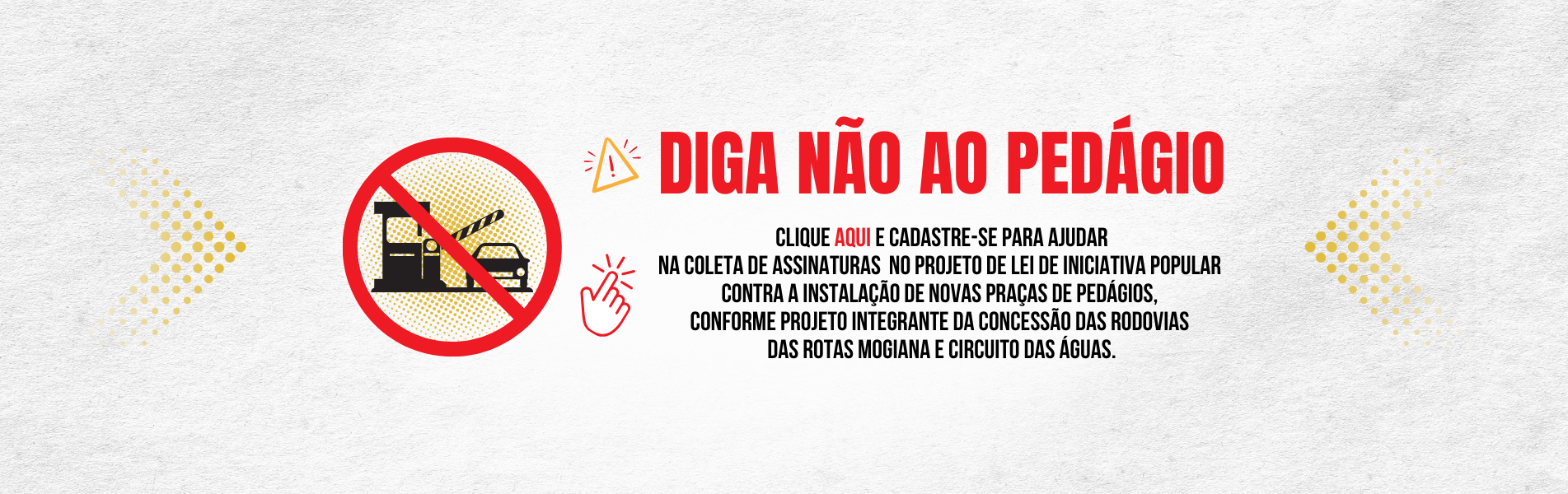 BANNER SITE PEDAGIO CADASTRO CDA